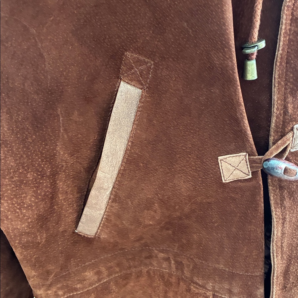 Barn Jacket Wilsons Vintage Adventure Bound Cognac Genuine Leather Suede - Picture 6 of 14